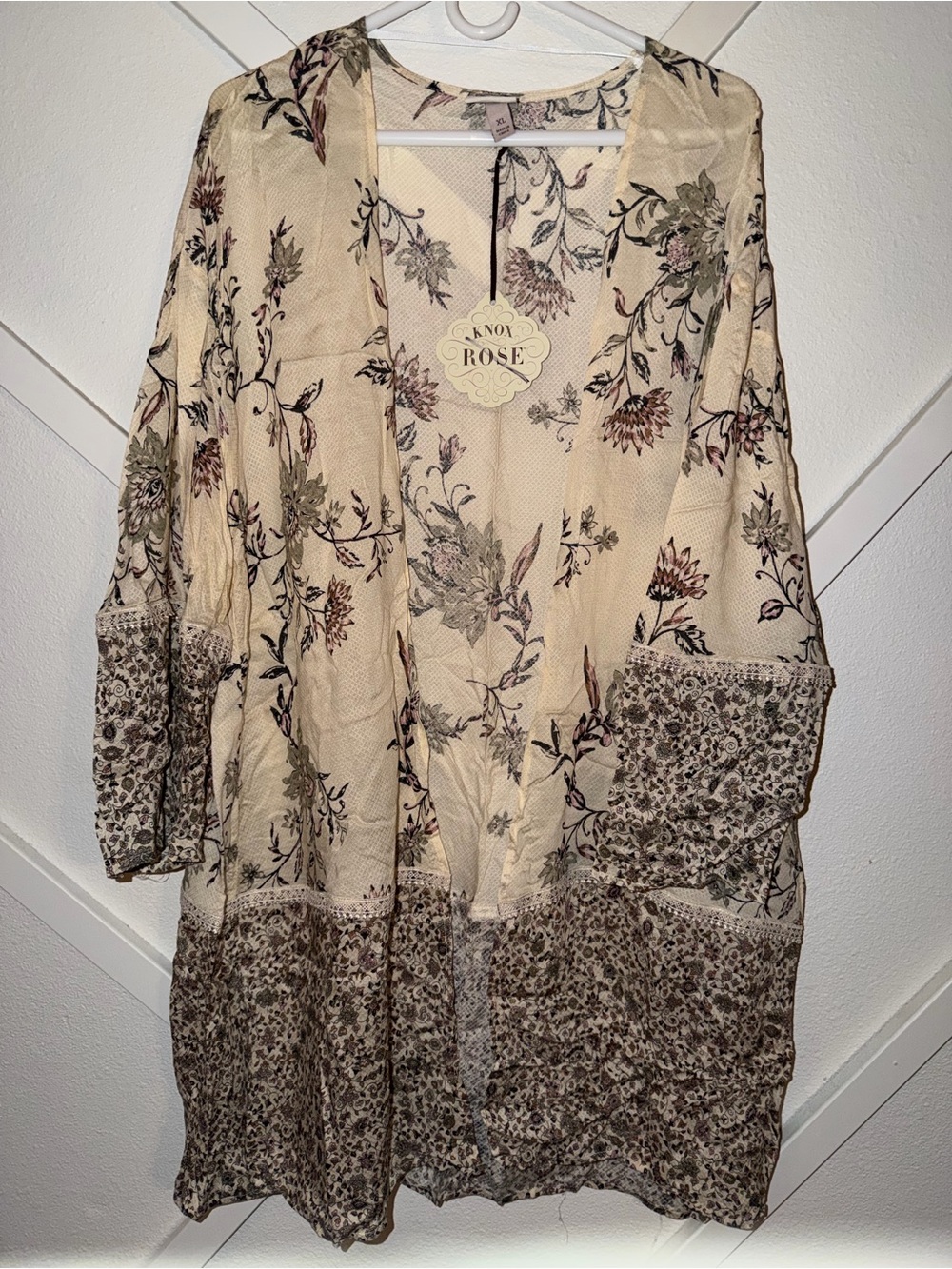 Decor Tag on Floral Garment